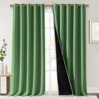 NICETOWN Total Shade Curtains and Draperies, Forest Green, Package of 2 by NICETOWN