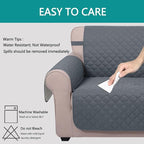 U-NICE HOME Reversible Oversized Chair Covers Quilted Water Repellent Pet - Image 4
