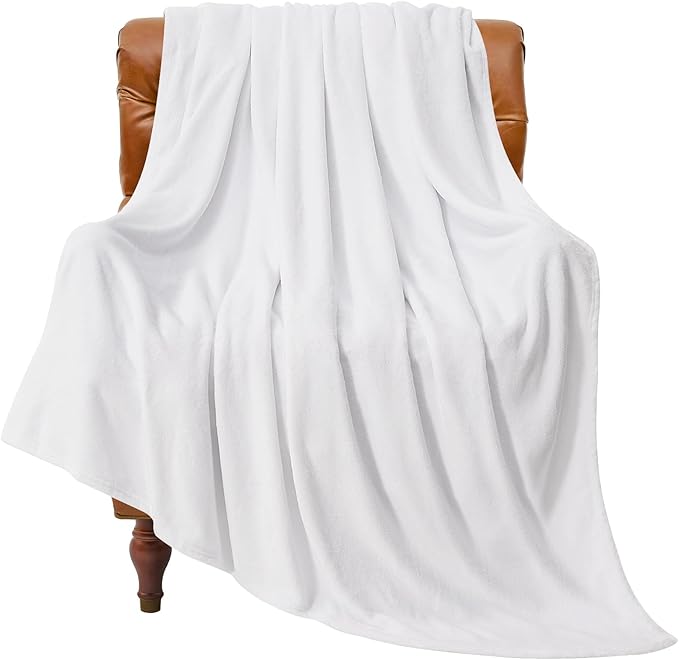 BEDELITE Fleece Blanket White Throw Blanket by BEDELITE