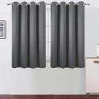 LEMOMO Blackout Curtains 66 x 54 Inch Long Frost Grey Curtains Set of 2 Panels by Lemomo
