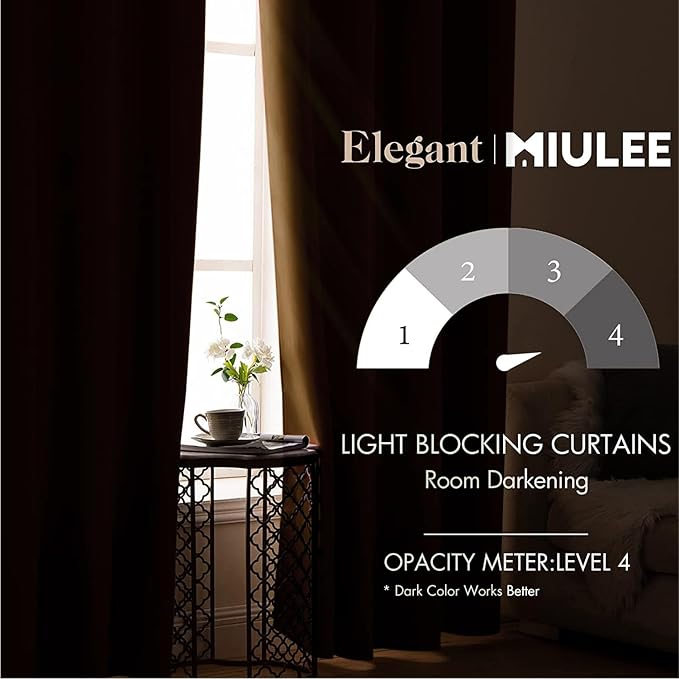 MIULEE Blackout Curtains 96 Inches Long - Image 2