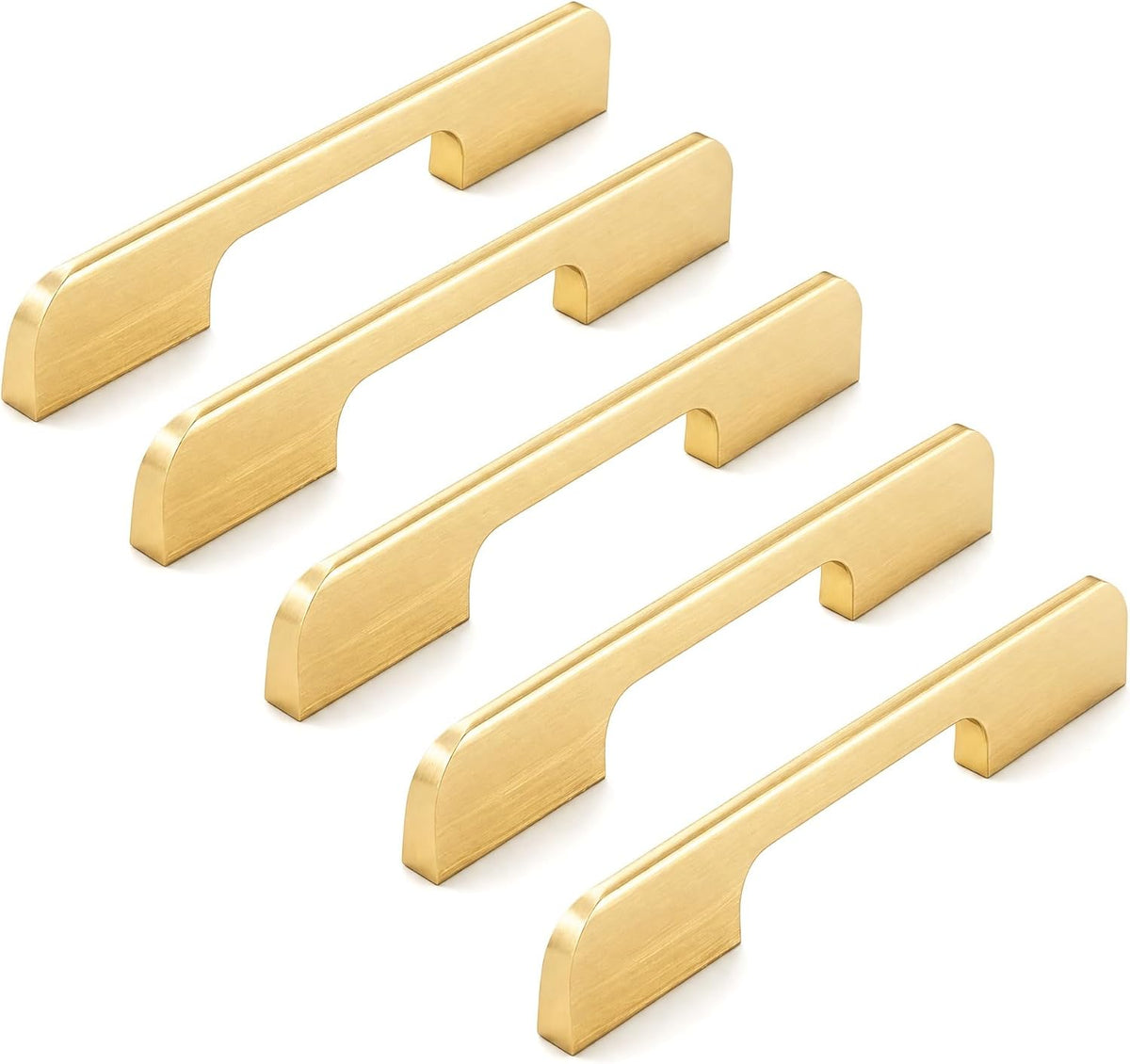 5 Pack Kitchen Cabinet Handles, Solid Black Drawer Pulls, Long Cabinet Hardware for Dresser Furniture (13.27 inch)