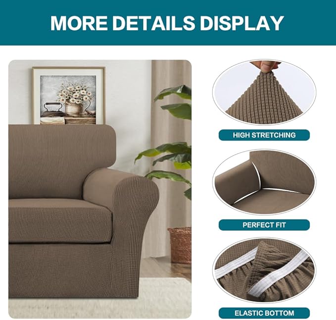 Turquoize 2 Piece Chair Covers Armchair Slipcovers - Image 4