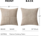 MIULEE Light Brown Decorative Throw Pillow Covers 20x20 Inch - Image 6