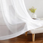 NICETOWN White Sheer Curtains 84 inches Long - Image 6