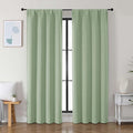 Simplebrand Ava Light Green Blackout Curtains by Simplebrand