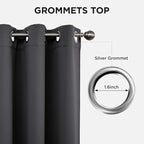 Joydeco Blackout Curtains 95 Inches Long 1 Panel, Thermal Insulated Long - Image 5