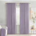 MIULEE Lilac Back Tab Blackout Curtains 84 Inch Length 2 Panels Set by MIULEE