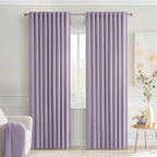 MIULEE Lilac Back Tab Blackout Curtains 84 Inch Length 2 Panels Set by MIULEE