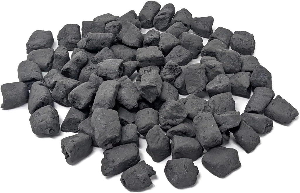 Midwest Hearth Ceramic Embers for Gas Fireplace (1-lb Bag, Black)