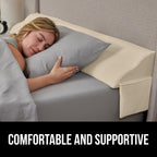 GORILLA GRIP Patented Bed Wedge Pillow for Headboard Gap, Twin/XL, Cream