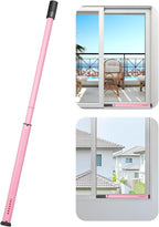 AceMining 1 Pack Sliding Door Security Bar, Patio Door Lock, 20-50 in, Pink