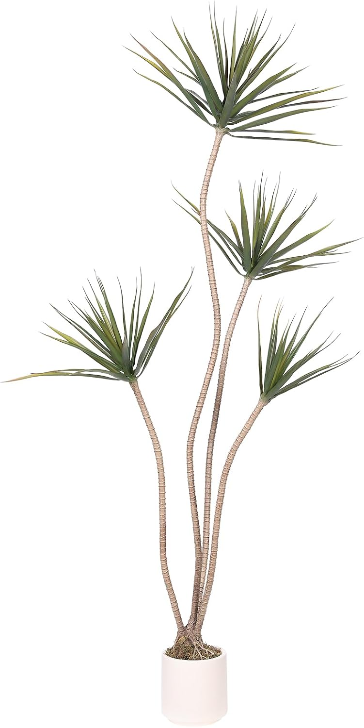 Artificial Dracaena Marginata Tree 5FT Faux Dragon Plant with Roots 60inch