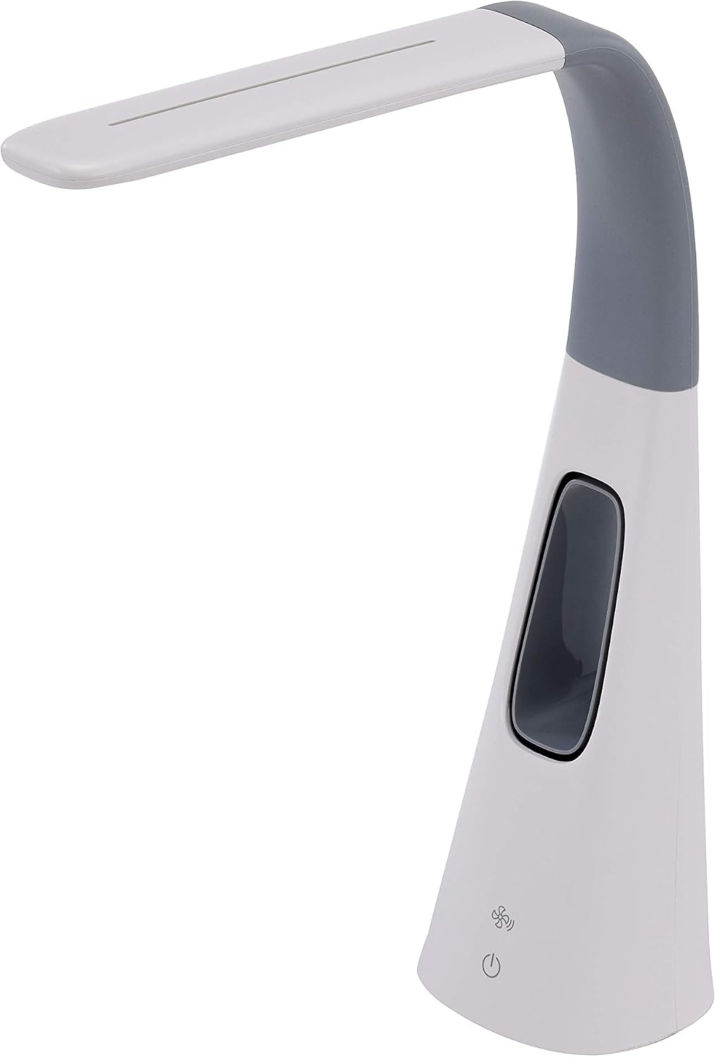 PureOptics LED VLED1603LM Desk Lamp with Bladeless Fan, Dimmable, Adjustable Neck, Lime Green