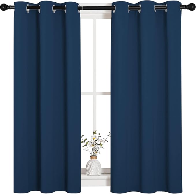 NICETOWN Bedroom Curtain Panels Blackout Draperies, Thermal Insulated Solid - Image 2