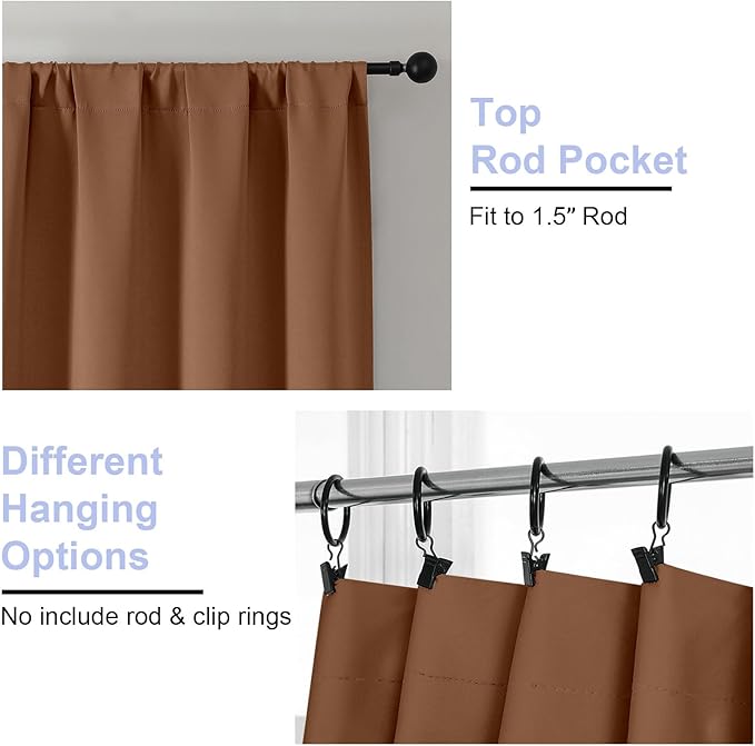 Simplebrand Ava Sun Baked Blackout Curtains - Image 4