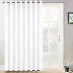 Yakamok Pure White Curtain for Living Room Sliding Glass Door Vertical Blind by Yakamok