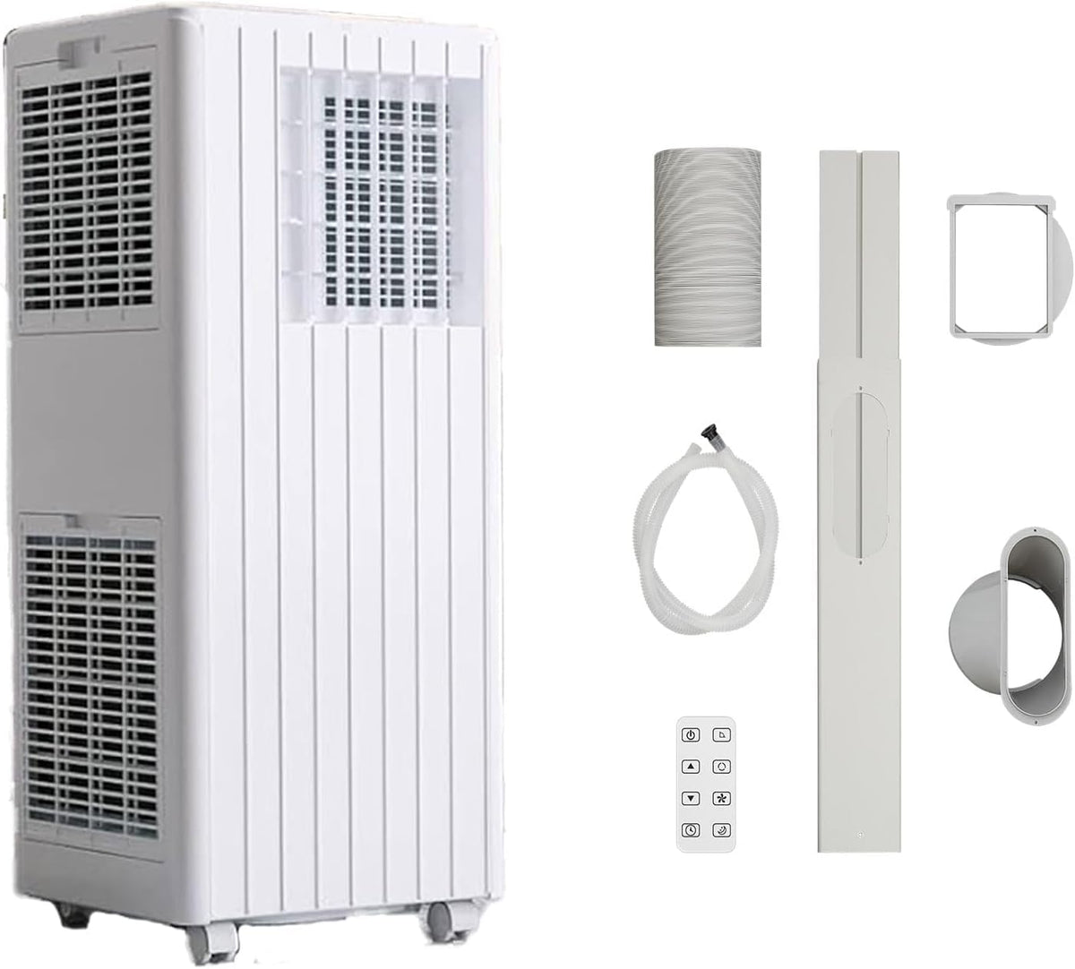 12,000 BTU Quiet Portable AC Unit – 3-In-1 Cooling, Dehumidifier & Fan With Remote, Covers 450 Sq.Ft, Compact Design for Home/Office, Black Top