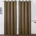 LEMOMO Blackout Curtains 66 x 95 inch/Brown Curtains Set of 2 Panels/Thermal by Lemomo