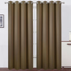 LEMOMO Blackout Curtains 66 x 84 inch/Brown Curtains Set of 2 Panels/Thermal by Lemomo