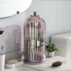 Waterproof Toothbrush Holder with 180° Rotating Cover, All Pink
