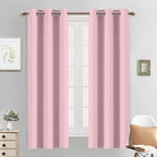 Yakamok Pink Blackout Curtains 63 Inch Long by Yakamok