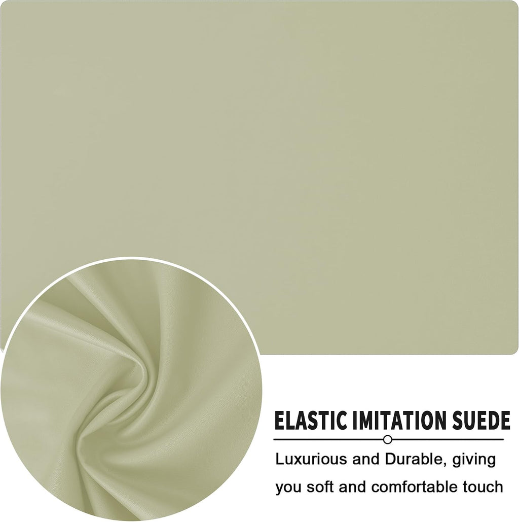 PU Stretch Fitted Rectangle Tablecloth with Elastic Edge 31 x 55 Inch Waterproof Oil Proof Table Cloth Wipeable Table Cover for Indoor Outdoor Furniture Protect (Green,31"x55")