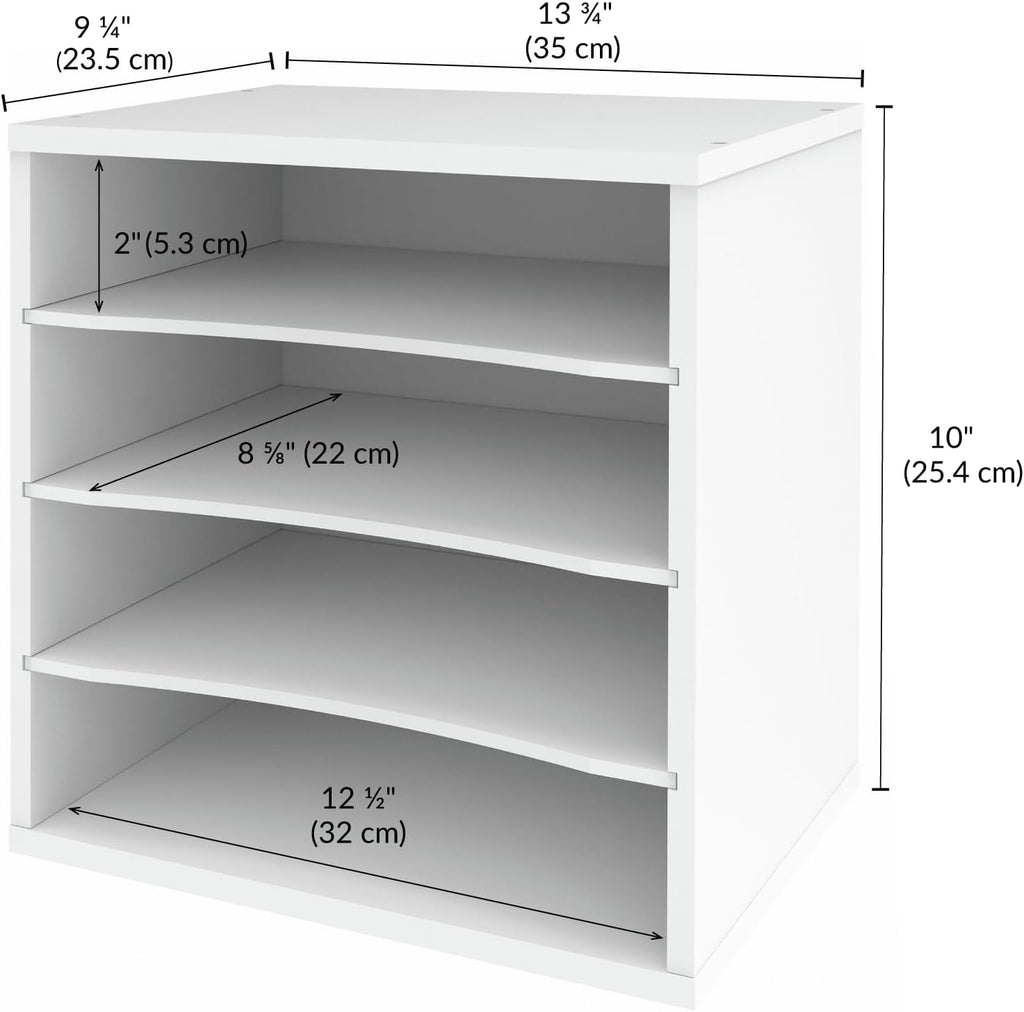 Ballucci 4 Tier File Organizer File Holder, Desk Storage, Letter Paper Tray