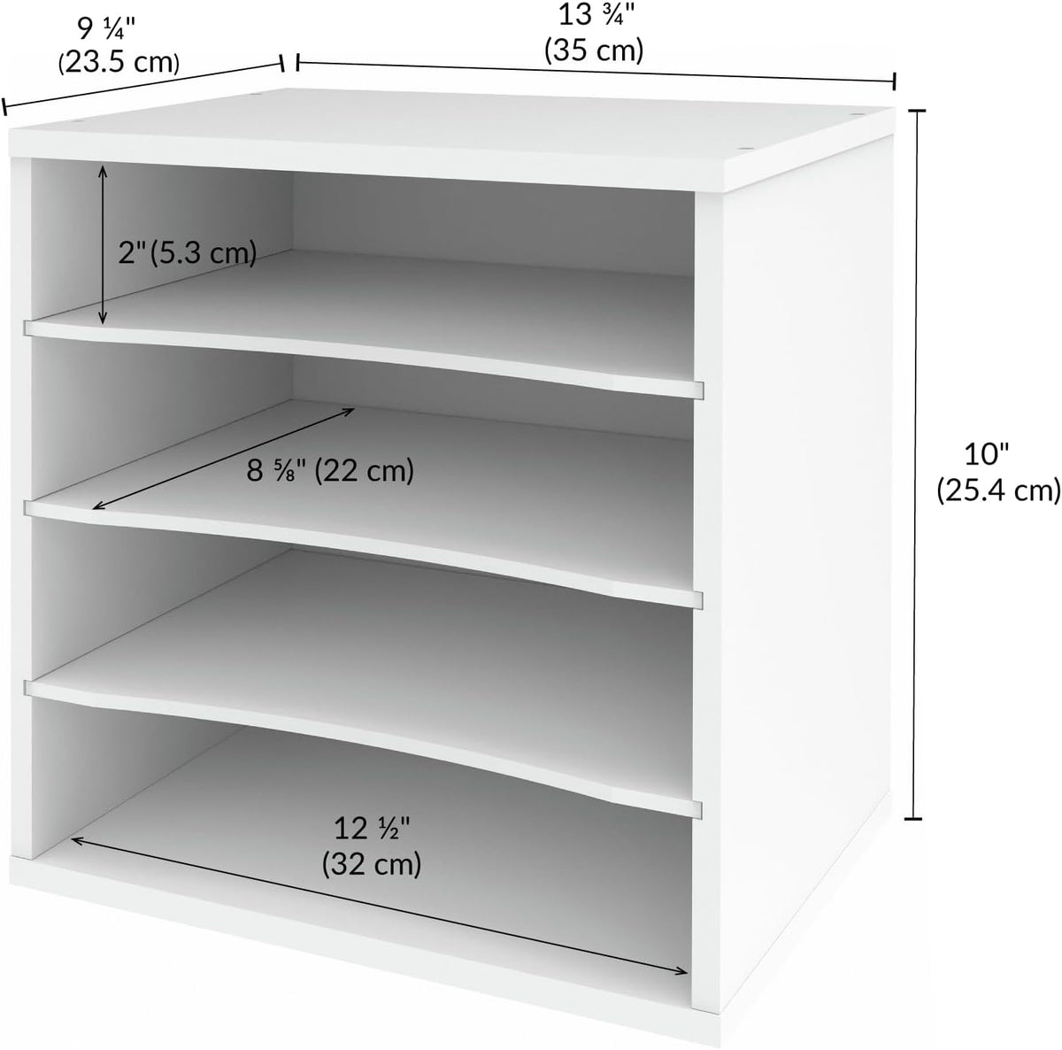 Ballucci 4 Tier File Organizer File Holder, Desk Storage, Letter Paper Tray