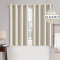 MIULEE 100% Blackout Linen Textured Curtains by MIULEE