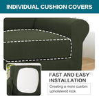 Turquoize 2 Piece Chair Covers Armchair Slipcovers - Image 5