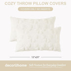 decorUhome Cream White Bow Pillow Covers Set of 2 Coquette Aesthetic Cute - Image 7