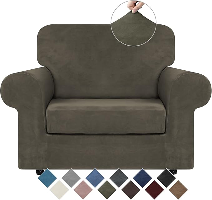WEERRW Velvet Stretch Chair Sofa Slipcover by WEERRW