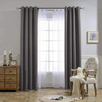 NICETOWN Gray Blackout Curtains - Image 7