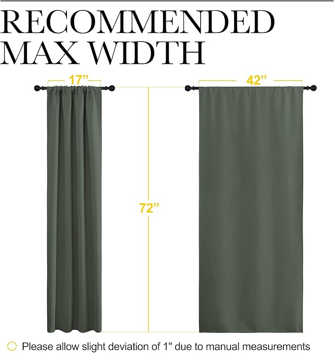 NICETOWN Bedroom Curtains Blackout Draperies - Image 7