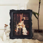 Antique Picture Frames 5x7 Vintage Ornate Gothic Picture Frames Victorian Home Decor Retro Gallery Wall Decor with Front Glass for Wall Mount and Tabletop, Black