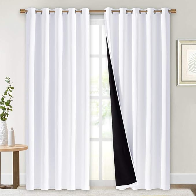 NICETOWN 100% Blackout Window Curtain Panels, Cold and Full Light Blocking by NICETOWN