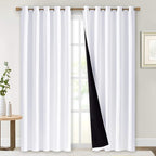 NICETOWN 100% Blackout Window Curtain Panels, Cold and Full Light Blocking by NICETOWN