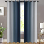 Yakamok Room Darkening Ombre Curtains 96 Inch Length, Light Blocking Grommet - Image 2