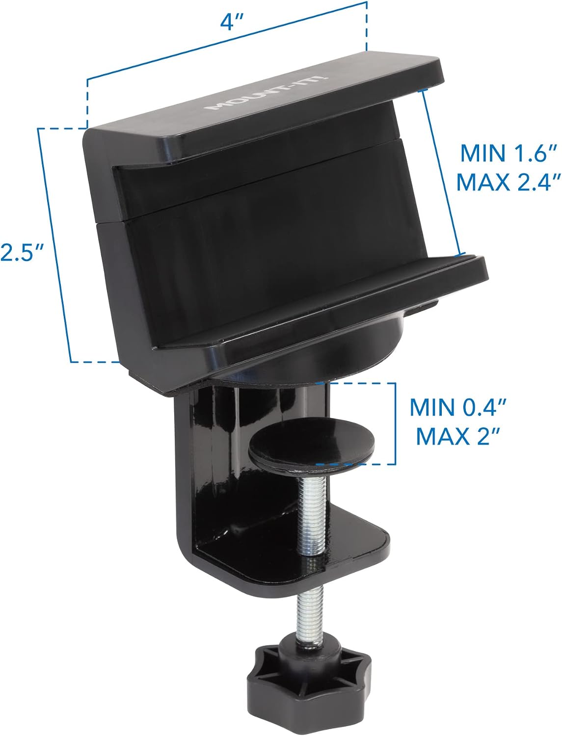 Mount-It! Desk Clamp Power Strip, 3 Outlets & 3 USB Ports