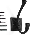 khtumeware Wall Hooks,10 Pack Coat Hooks Hardware Towel Hooks for Hanging Coats Black Robe Hooks Wall Mounted with Screws for Key, Towel, Bags, Cup.