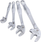 Self Adjusting Wrench, Self Locking Adjustable Wrench Set with Crab Shaped Ratchet Mechanism for Pipe Maintenance Vehicle Repair Home Workshop