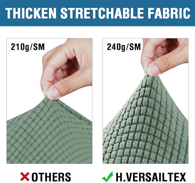 H.VERSAILTEX 3 Piece Stretch Sofa Covers - Image 3