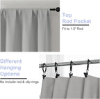 Simplebrand Ava Silver Grey Blackout Curtains - Image 4
