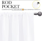 NICETOWN White Curtains for Bedroom, Short Curtains & Draperies for Small Window - Image 3