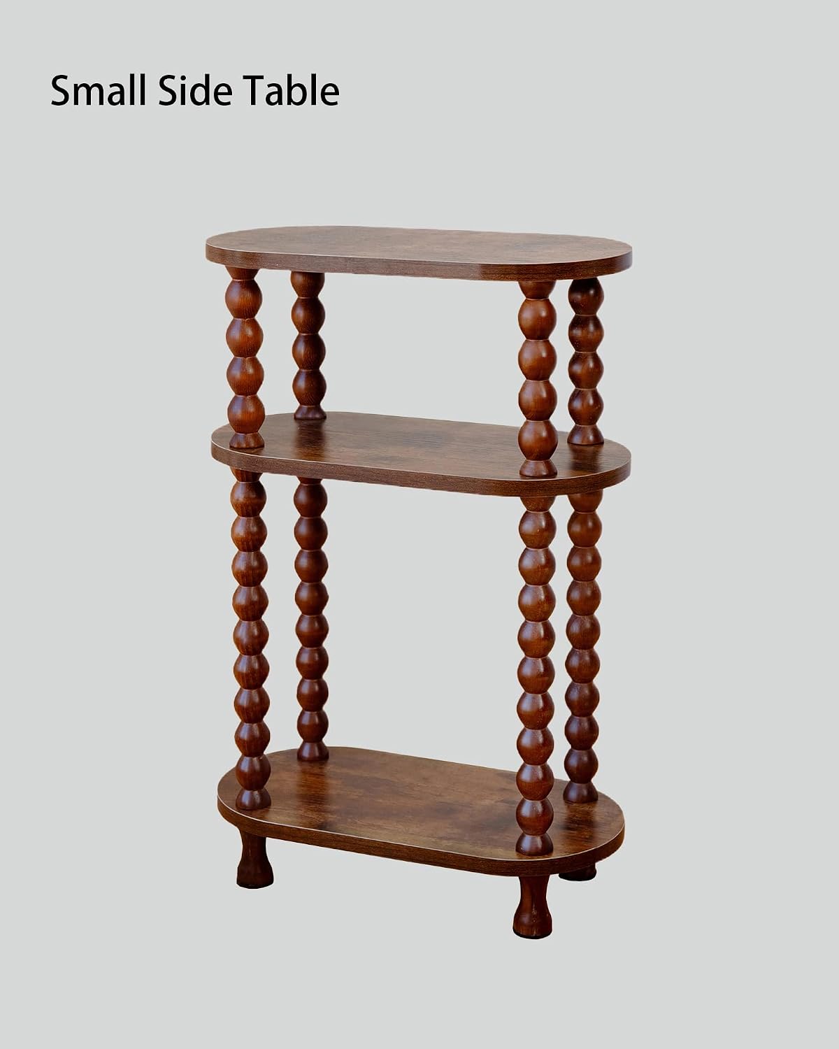 3-Tier Narrow Side Table, Slim End Table for Small Spaces