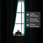 Estelar Textiler Navy Blue and Teal Gradient Blackout Curtains 102 Inches Long - Image 3