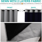 NICETOWN Total Shade Curtains and Draperies, Heavy-Duty Full Light Shading - Image 5