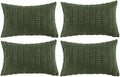 Fancy Homi 4 Packs Boho Olive Green Decorative Throw Pillow Covers 16x24 Inch by Fancy+Homi