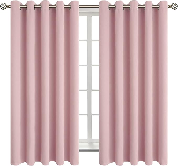 BGment Room Darkening Curtains 63 Inches Long by BGment